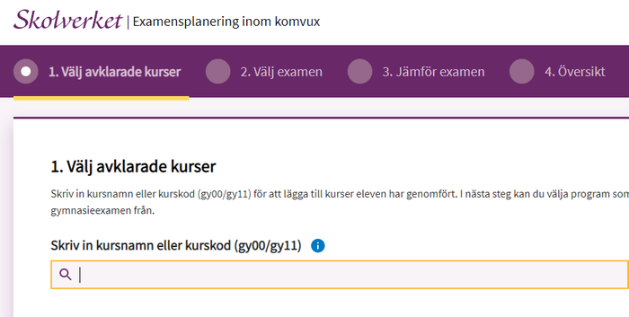 Verktyget Planera Din Examen Inom Komvux Gymnasial - Skolverket